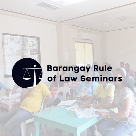 Barangay Rule of Law Seminars